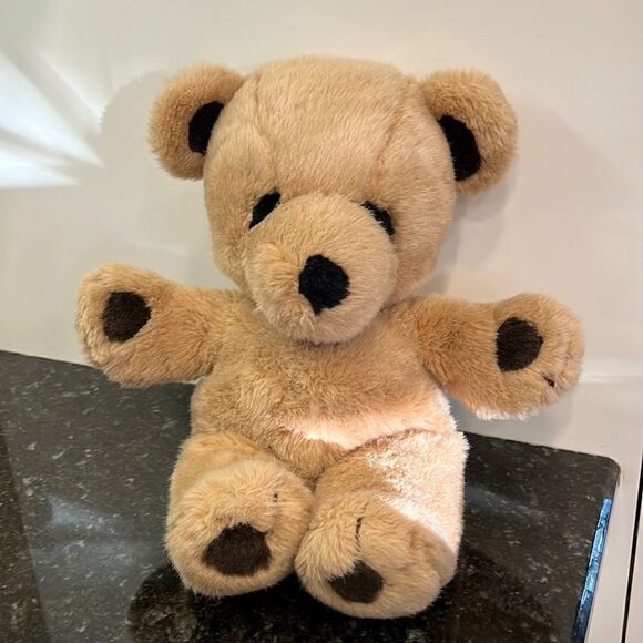 Vintage Gund Bear Plush Stitch 16" ECU Brown Beige Black Nose 1979 - Picture 1 of 7